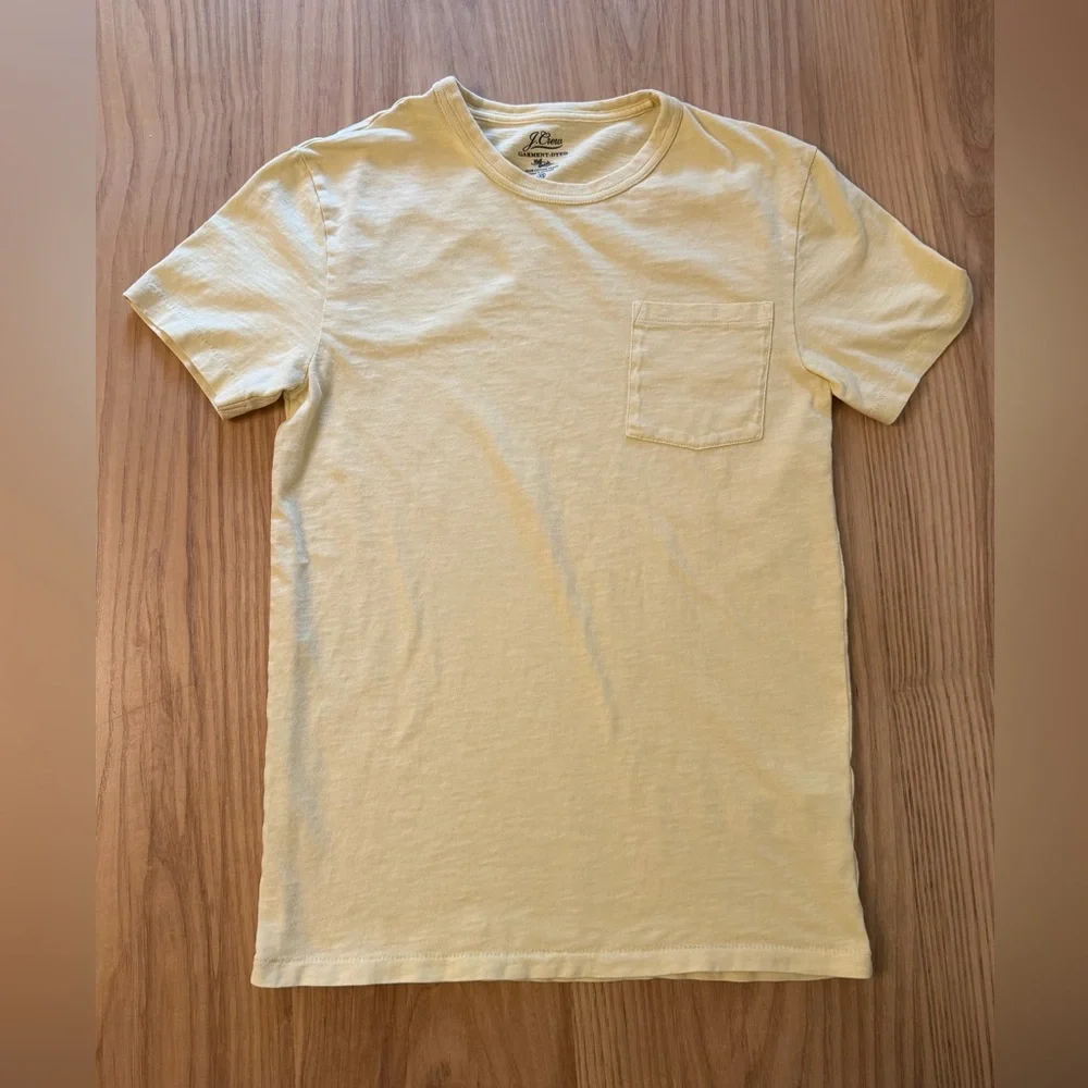 J. Crew Men's Pocket Crew Tee - Light Yellow